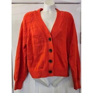 GAP Sweater Cardigan Orange NWT Medium